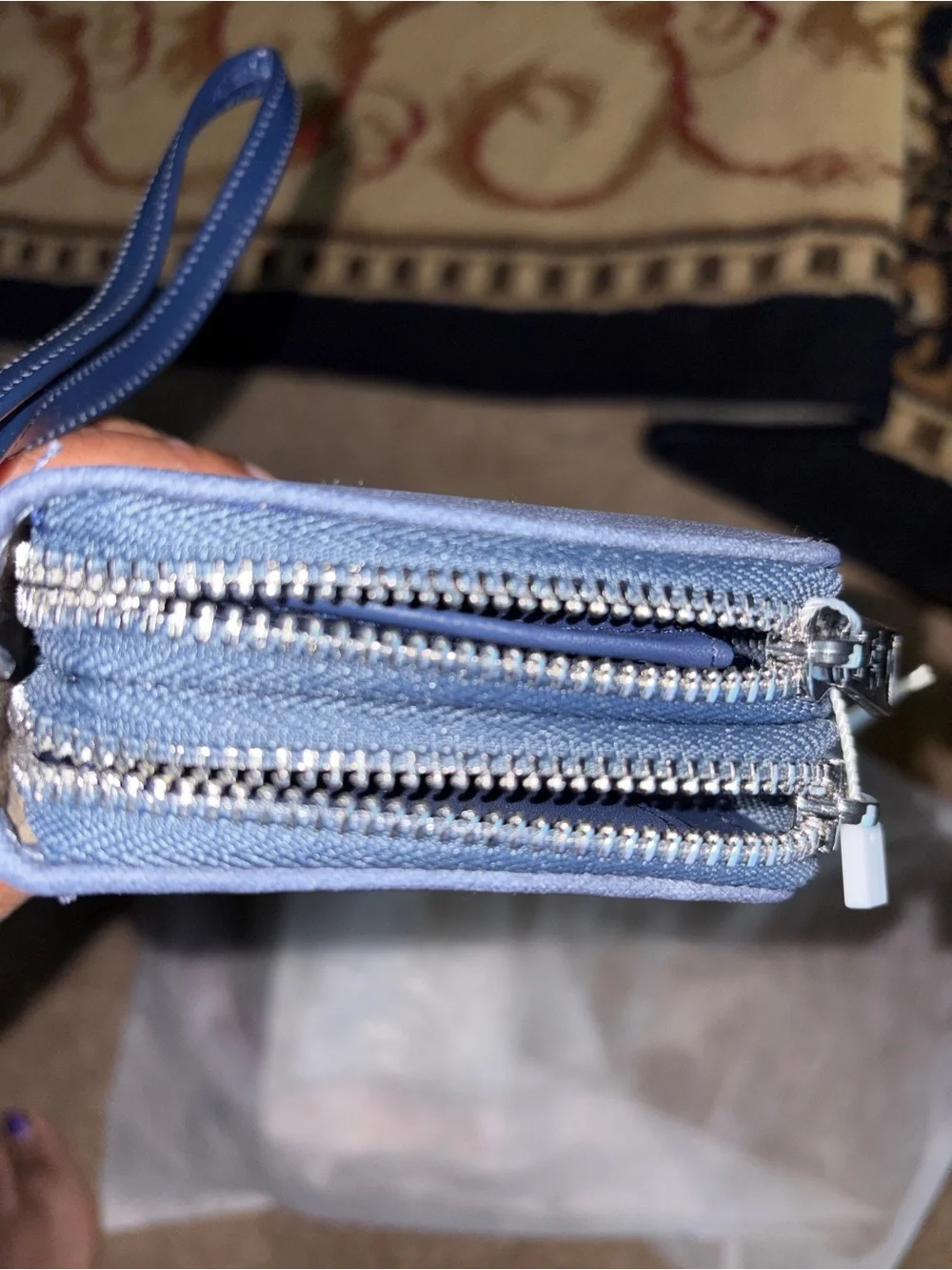 New cxl double zipper Christian Lacroix wallet